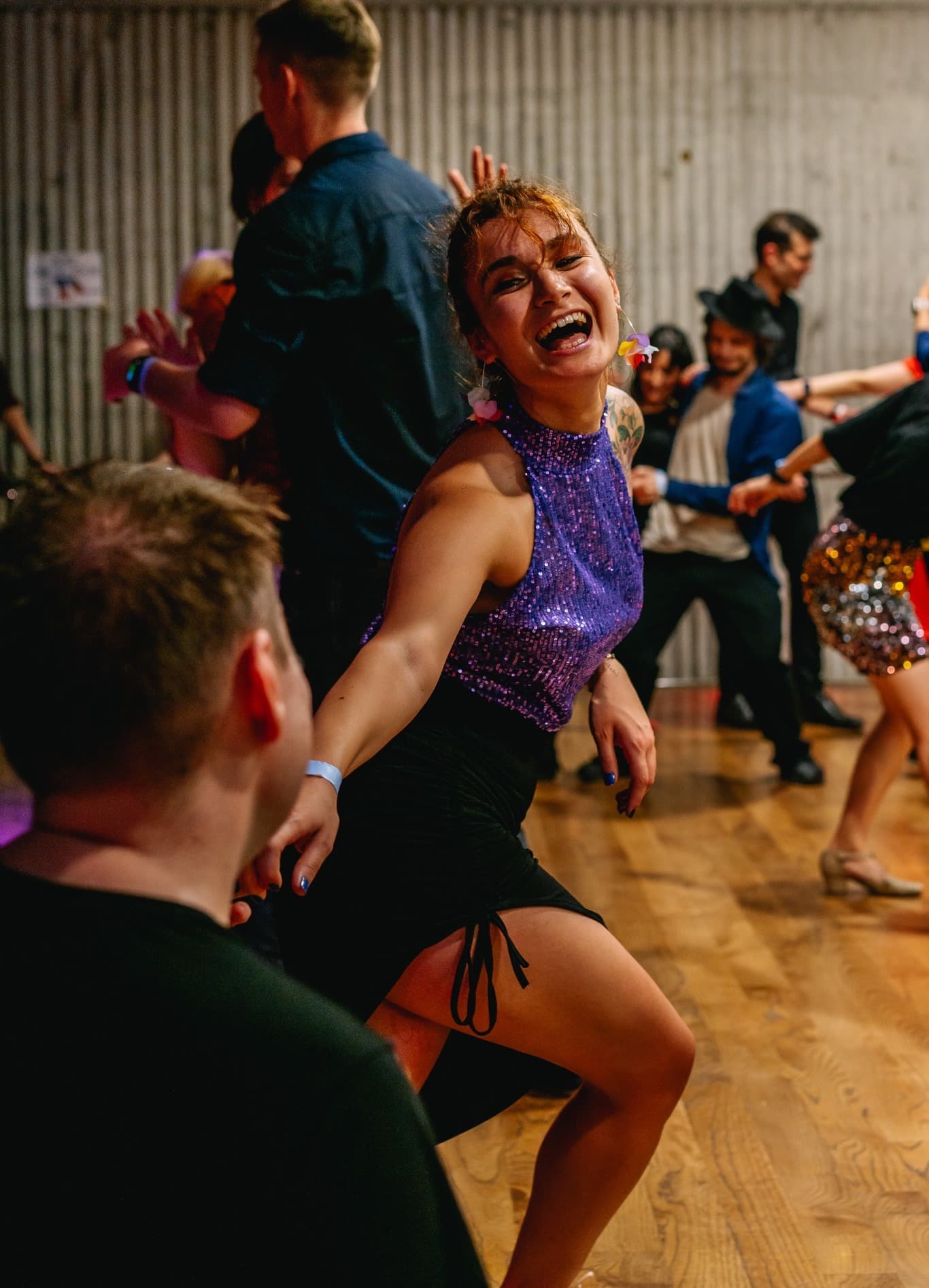 Girl in purple dancing